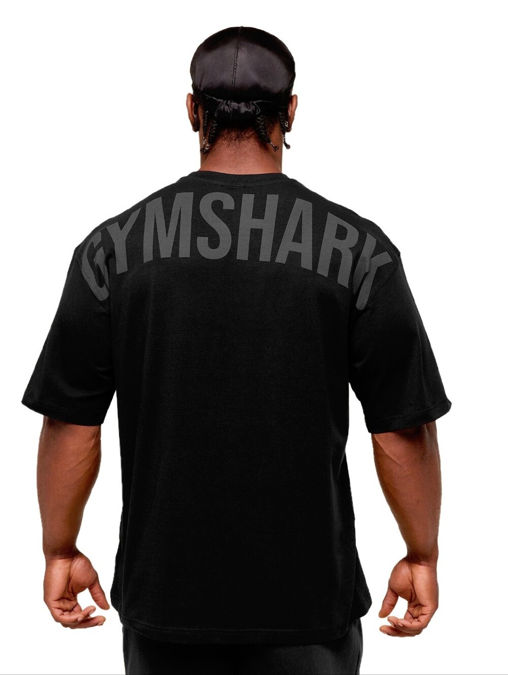 NEW Gymshark Power Oversized T-Shirt – Black/Asphalt Grey | Men's | NWT